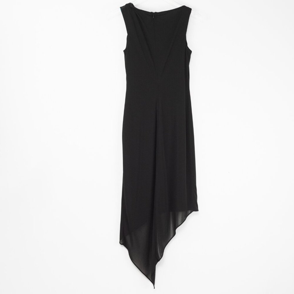 David Meister Cocktail Dress Asymmetric Midi Evening Sleeveless Midi Size 4 - Picture 2 of 6